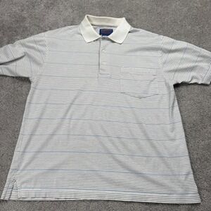 Vintage Pendleton Men's Small 100% Mercerized Cotton Short Sleeve Polo White